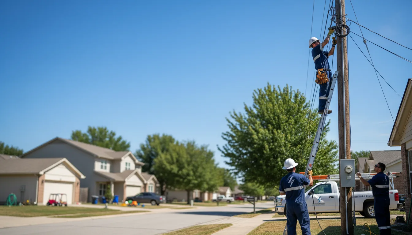 Residential electrician providing installation services in Shade, OH